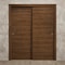 Sartodoors Sliding Closet Bypass Doors 64 x 96 inches, Ego 5000 Cognac Oak Veneer, Rails Hardware Set, Wood EGO5000DBD-DKO-6496 - alternate 3