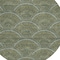 Homeroots 8' Olive Green Fern Green And Silver Round Geometric Washable Indoor Outdoor Area Rug 615214 - alternate 3