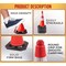 Mytee Products 4 Pcs PVC Orange Traffic Safety Cones 28 Inch for Construction Parking Lot Road, 4PK TFCx4 - alternate 4