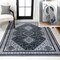 Jonathan Y Dalyan Geometric Medallions Non-Slip Machine-Washable Navy/Light Gray 3 ft. x 5 ft. Area Rug WSH101D-3 - alternate 1