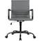 Leisuremod Harris Faux Leather Office Chair - Mid-Back Ergonomic Swivel Desk Chair, Iron Base HOBL19GRL - alternate 5