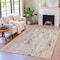Homeroots 5' X 8' Linen And Gold Abstract Washable Indoor Outdoor Area Rug 631180 - alternate 4