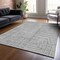 Homeroots 10' X 14' Gray And Ivory Geometric Washable Indoor Outdoor Area Rug 600833 - alternate 4