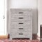 Homeroots 48" Gray Wood Five Drawer Dresser 564696 - alternate 6