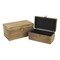 Homeroots Set of Two Natural Wood And Metal Box With Lid, 2PK 489343 - alternate 2