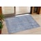 Homeroots 3' X 5' Blue And Ivory Abstract Washable Indoor Outdoor Area Rug 631059 - alternate 1