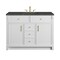 James Martin Vanities Bellshire 48" Single Vanity, Bright White w/ 3 CM Parisien Bleu Silestone Top 660-V48-BW-3PBL - alternate 1