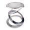 Homeroots 17" Silver And Clear Glass and Aluminum Round Abstract End Table 383759 - alternate 1