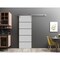 Sartodoors Sliding Barn Door with 6.6ft Hardware, Planum 0015 Matte Grey and Aluminum Strips, Rail Hangers Stu PLANUM0015BD-S-GRE-18 - alternate 1