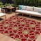 Homeroots 10' X 14' Orange And Gold Geometric Washable Indoor Outdoor Area Rug 613451 - alternate 1
