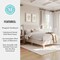 Martha Stewart Maisie Queen Upholstered Platform Bed, Wingback Headboard and Cushioned Siderails TW-3WDB0032-Q-BG-MS - alternate 4