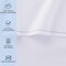 Arkwright Home Microfiber Flat Sheets Queen White w/ Blue Hem - Case of 24, 24PK MFS-90110 - alternate 3