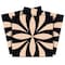 Homeroots 12" X 12" Intertwined Black and Cream Peel and Stick Removable Tiles 556435 - alternate 5