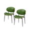 Homeroots Set of Two Green and Black Upholstered Faux Leather Curved Back Dining Side Chairs 543557 - alternate 5