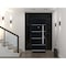 Vdomdoors Steel Door Deux 6083 Black Enamel 2 Sidelight and Transom Window Sidelite Stainless Inserts Entry D DEUX6083EXD-BLK-W12+36+12 x H80+16-RH-I - alternate 2