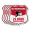 Signmission No Trespassing Shield Sign 24 Hour Surve, 12 inch X 12 inch, Aluminum Metal Sign, 5PK SHI-A-5Pack-12-419 - alternate 1