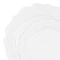 Smarty Had A Party Pearl White Round Lotus Plastic Dinnerware Value Set, 240PK 8850-WHVP-CASE - alternate 5