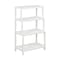 Homeroots 37" White Solid Wood Four Tier Step Bookcase 380031 - alternate 1