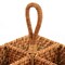 Martha Stewart 8 Inch Rattan Woven Four Section Flatware Caddy in Brown 76607.01 - alternate 4