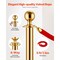 Vevor 6 Pcs Gold Stanchion Post 4 Red Velvet Ropes Sand Injection Hollow Base, 6PK TJDYQ320PDTC6-4 - alternate 6