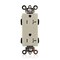Leviton Straight Blade Receptacle, 5-20R, 20 A, 125V AC, Flush Mount, Self-Grounded MT163-I - alternate 1