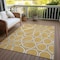 Homeroots 9' X 12' Gold Gray And Ivory Abstract Washable Indoor Outdoor Area Rug 600532 - alternate 6