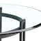 Homeroots 48" Clear And Black Glass And Iron Round Top Dining Table 569427 - alternate 6