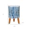 Homeroots Set of Two Blue Terra Cotta And White Ceramic 2 Ounce Round Raised Pot Planters, 2PK 517980 - alternate 4