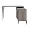 Homeroots 48" Gray and Black L Shape Writing Desk 491499 - alternate 4