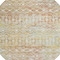 Homeroots 8' Peach And Ivory Round Argyle Washable Indoor Outdoor Area Rug 615814 - alternate 4