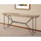 Homeroots 66" Brown and Black Solid Wood and Iron Abstract Base Console Table 380192 - alternate 5
