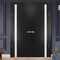 Sartodoors Solid French Double Doors, Planum 0040 Matte Black with White Glass, Wood Solid Panel Frame Trims,  PLANUM0040DD-BLK-36 - alternate 1