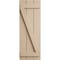 Ekena Millwork Rustic Three Board Joined Board-n-Batten Rough Sawn Faux Wood Shutters w/Z-Board, 16 1/2W x 32H, PR SHUBJZ16X32RSPR - alternate 9