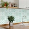 Homeroots 12" X 12" Light Green And White Geo Peel and Stick Removable Tiles 556394 - alternate 4