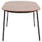 Leisuremod 82.7 in W, 29.5 in L, Manufactured Wood/Steel/PU Leather, Walnut/Light Brown TT84-CWN18-LBR - alternate 3