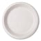 Vegware Nourish Molded Fiber Tableware, Compostable, Plate, Sugarcane, 9 dia, White, 500PK VW-P013NFA - alternate 1