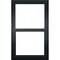Factory 2U Windows Single Hung Window 24in x 36in Black Ext / White Int Vinyl LowE Insulated Glass Argon Fill 803737 - alternate 1