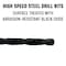 Drill America 21 HSS Left Hand Jobber Length Drill Bit Set, 1/16" - 3/8" DWD21J-LH-SET - alternate 5
