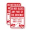 Signmission Do Not Block ANY Part of the Driveway Unauthorized Vehi, 12'' X 18'', Heavy Gauge Aluminum, 2PK A-1218-2PACK-24186 - alternate 1