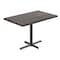 Flash Furniture Bennett 30 in x 48 in Solid Wood Indoor Tabletop in Dark Brown with 23.75 in x 29.5 in Dining Height GSF-REC3048-DKBRN-T2230-GG - alternate 1
