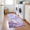 Homeroots 8' Runner Gray and Purple Abstract Washable Non Skid Indoor Outdoor Runner Rug 559524 - alternate 4
