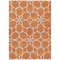 Homeroots 10' X 14' Orange And Ivory Geometric Washable Indoor Outdoor Area Rug 613030 - alternate 5
