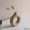 Uniquewise 5-Inch Decorative Small Hollow Ceramic Donut Table Vase - Handmade, Minimalist Boho Style,  QI004733.S - alternate 4