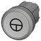 Siemens Pushbutton, 22 mm, round, metal, shiny, white, with symbol: 3SU1050-0AB60-0AB0-ZY19 - alternate 2