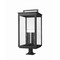 Z-Lite Hartwell 6-Light Outdoor Pier Mounted Fixture, 15 in W x 34.75 H, Sand Black 5019PHXXLR-533PM-BK - alternate 1