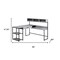 Homeroots 59" Gray and Black L Shape Computer Desk 333394 - alternate 2