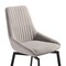Armen Living Susie Swivel Upholstered Dining Chair in Gray Fabric with Black Metal Legs - Set of 2 LCSUSIGRYBLK - alternate 5