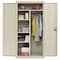 Sandusky Lee Combo Wardrobe Storage Cabinet, 72 in H, 36 in W, 24 in D, Recessed Pull, Keyed, Putty, 4 Shelves EACR362472-07 - alternate 5