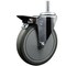 Service Caster 6 Inch Gray Polyurethane Wheel Swivel 58 Inch Threaded Stem Caster with Brake SCC SCC-TS20S614-PPUB-PLB-58212 - alternate 1