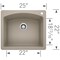 Blanco Diamond Single Bowl Dual Deck, Truffle 441280 - alternate 2